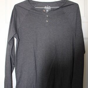 Fresh Clean Threads, Medium, Dark Gray Henley
